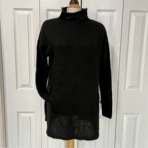 Peruvian Connection Alpaca Black Cowl Neck Light Weight Sweater Tunic Dress
